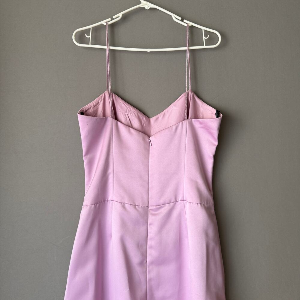Nicole Miller sz 12‎ Pink spaghetti strap formal gown dress - Picture 9 of 10